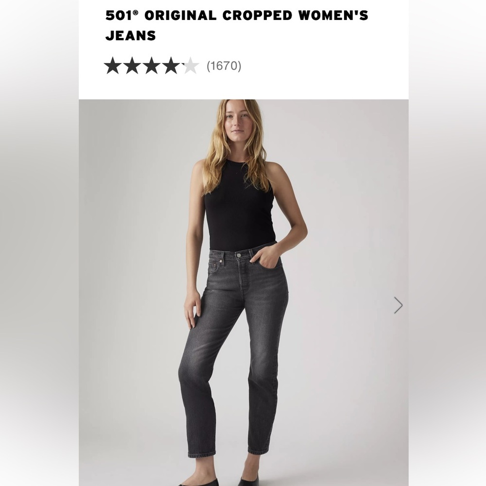 Levi’s 501 Originals Crop - 25x26 washed black